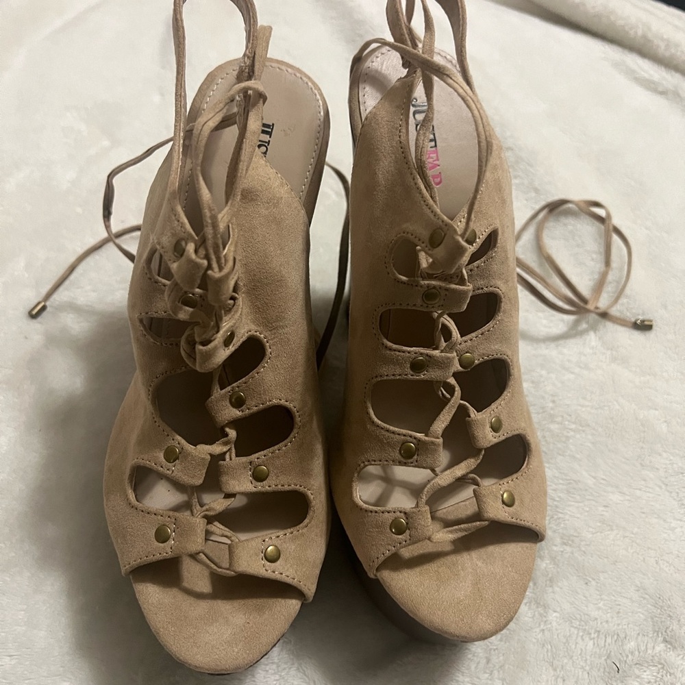 JustFab new platform sandals size 8